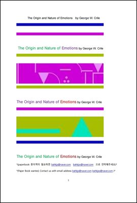  ξֶ    (The Origin and Nature of Emotions by George W. Crile)